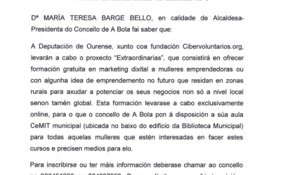 Formación gratuita sobre marketing dixital para mulleres emprendedoras ou con ideas de emprendemento