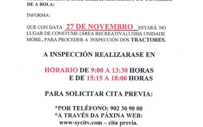Inspección de Tractores no concello de A Bola